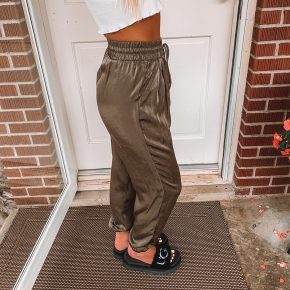 Silk Green Comfy Cute Jogger - Picture 2 of 3